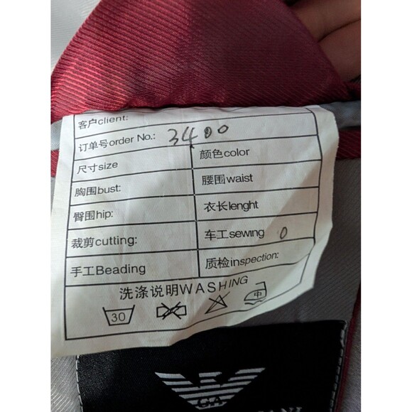 Giorgio Armani Blazer Mens Medium Gray Two Button Suit Jacket - Picture 4 of 7